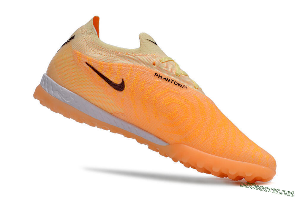 Men's Nike Phantom GX Elite TF Football Shoes - Orange/Pink/Black 4