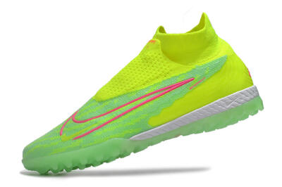 Men's Nike Phantom GX Elite DF Link TF Football Shoes - Green/Pink/White