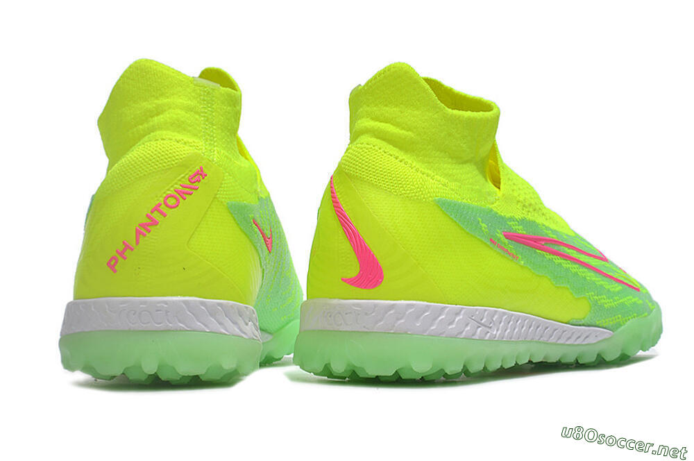 Men's Nike Phantom GX Elite DF Link TF Football Shoes - Green/Pink/White 6