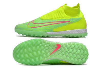Men's Nike Phantom GX Elite DF Link TF Football Shoes - Green/Pink/White
