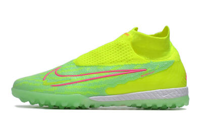 Men's Nike Phantom GX Elite DF Link TF Football Shoes - Green/Pink/White