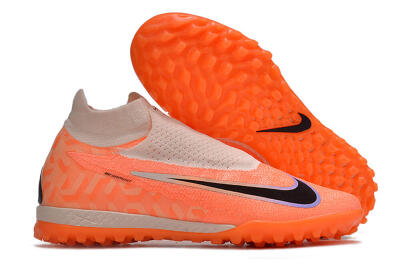 Men's Nike Phantom GX Elite DF Link TF Football Shoes - Orange/Pink/Black/Purple