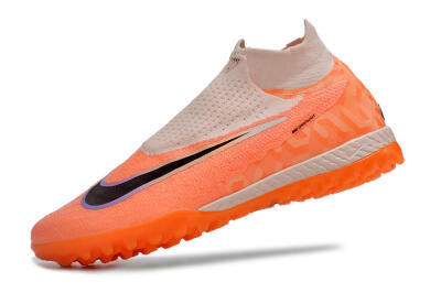 Men's Nike Phantom GX Elite DF Link TF Football Shoes - Orange/Pink/Black/Purple