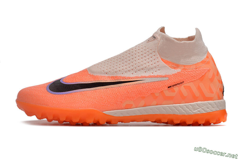 Men's Nike Phantom GX Elite DF Link TF Football Shoes - Orange/Pink/Black/Purple 0