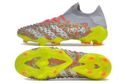 Unisex Adidas Predator Freak.1 FG Football Boots - Grey/White/Orange/Green
