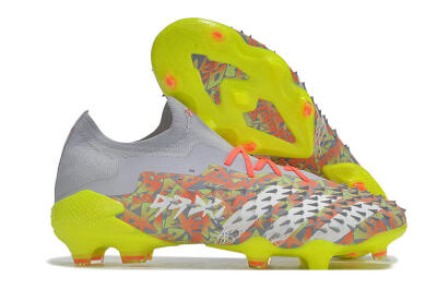 Unisex Adidas Predator Freak.1 FG Football Boots - Grey/White/Orange/Green