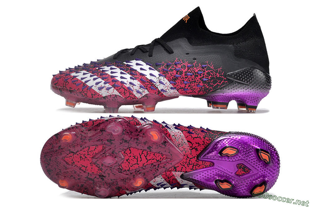 Unisex Adidas Predator Freak.1 FG Football Boots - Black/Pink/Purple 1