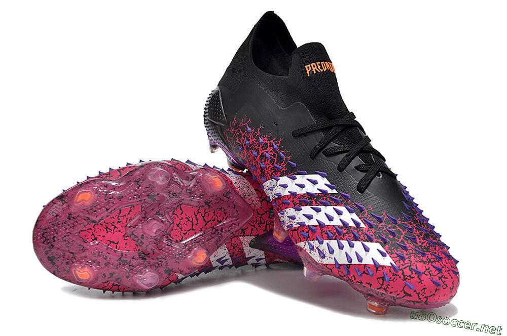 Unisex Adidas Predator Freak.1 FG Football Boots - Black/Pink/Purple 3