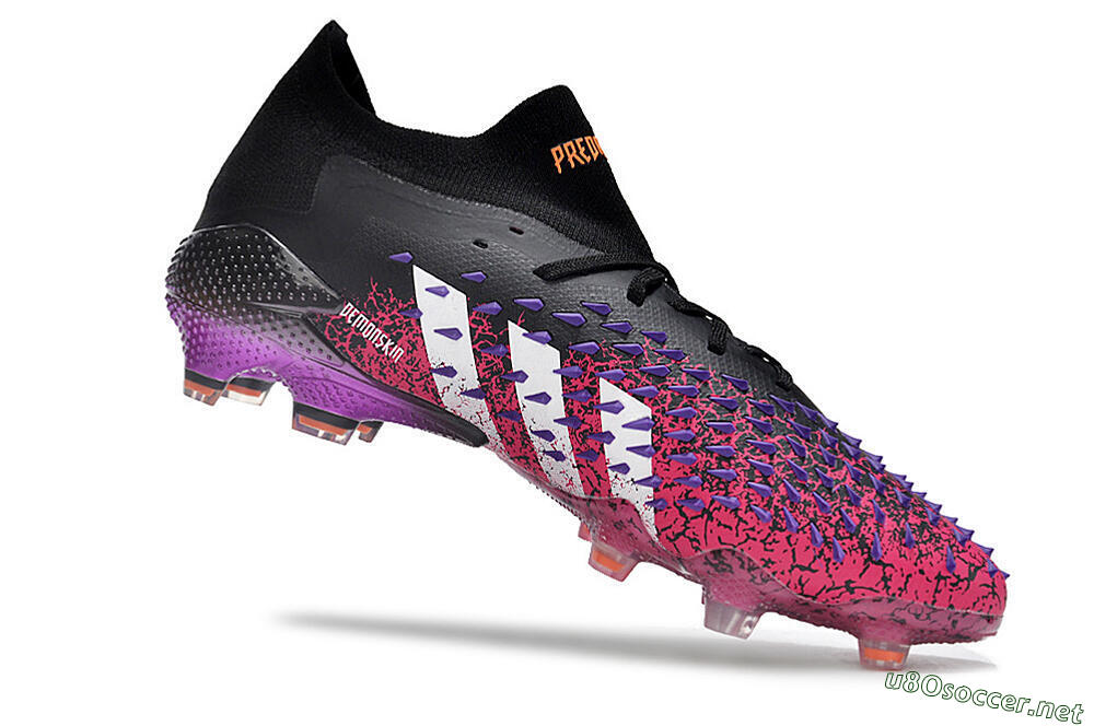 Unisex Adidas Predator Freak.1 FG Football Boots - Black/Pink/Purple 4