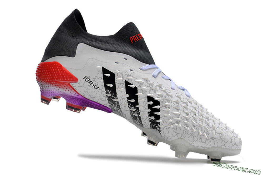 Unisex Adidas Predator Freak.1 FG Football Boots - White/Black/Grey/Red 4