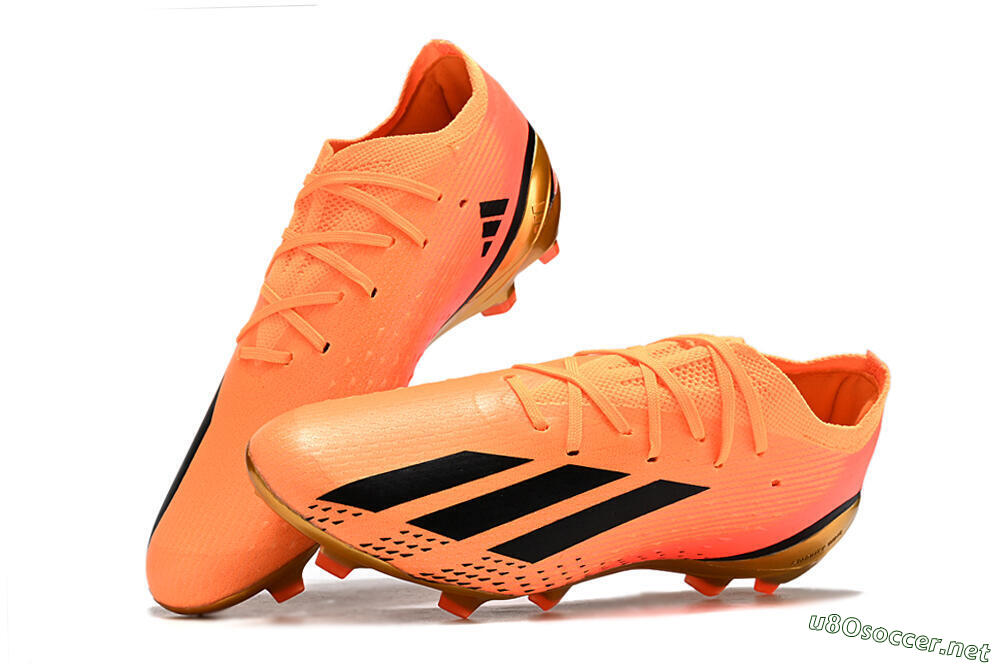 Men's Adidas X Speedportal .1 2022 World Cup Boots FG Football Boots - Orange/Black/Gold 6