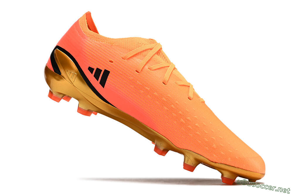 Men's Adidas X Speedportal .1 2022 World Cup Boots FG Football Boots - Orange/Black/Gold 7