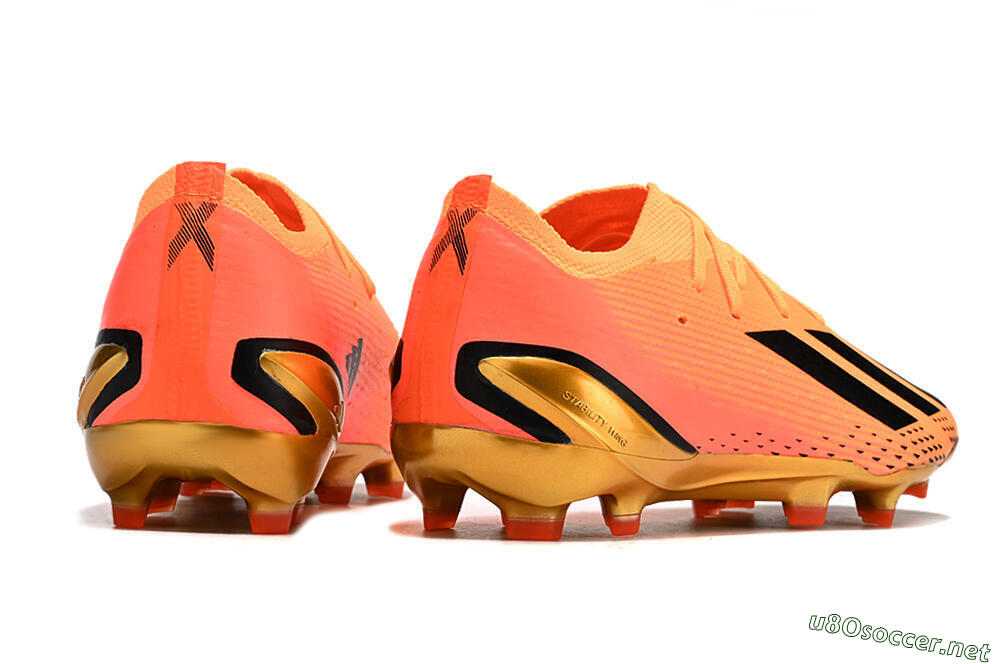 Men's Adidas X Speedportal .1 2022 World Cup Boots FG Football Boots - Orange/Black/Gold 9