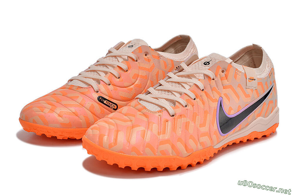 Unisex Nike Tiempo Legend 10 Elite TF Football Shoes - Orange/White/Black 9