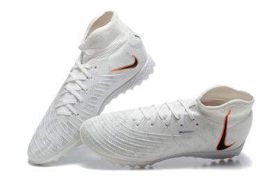 Men's Nike Phantom GX DF Elite TF Football Shoes - White/Black/Orange