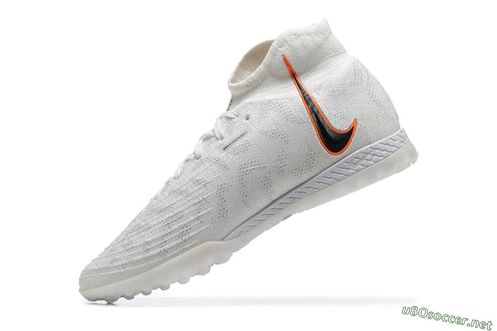 Men's Nike Phantom GX DF Elite TF Football Shoes - White/Black/Orange 7