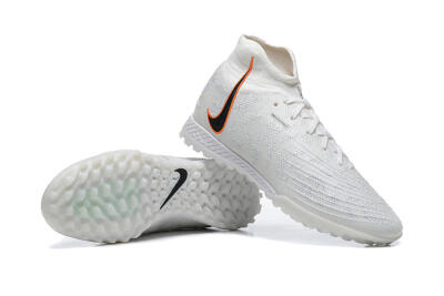 Men's Nike Phantom GX DF Elite TF Football Shoes - White/Black/Orange