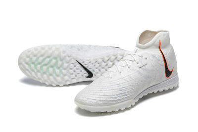 Men's Nike Phantom GX DF Elite TF Football Shoes - White/Black/Orange