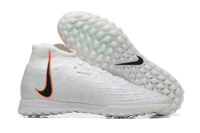 Men's Nike Phantom GX DF Elite TF Football Shoes - White/Black/Orange