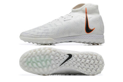 Men's Nike Phantom GX DF Elite TF Football Shoes - White/Black/Orange