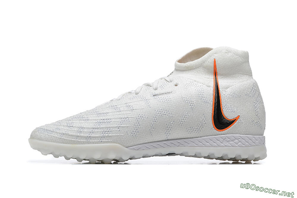 Men's Nike Phantom GX DF Elite TF Football Shoes - White/Black/Orange 0