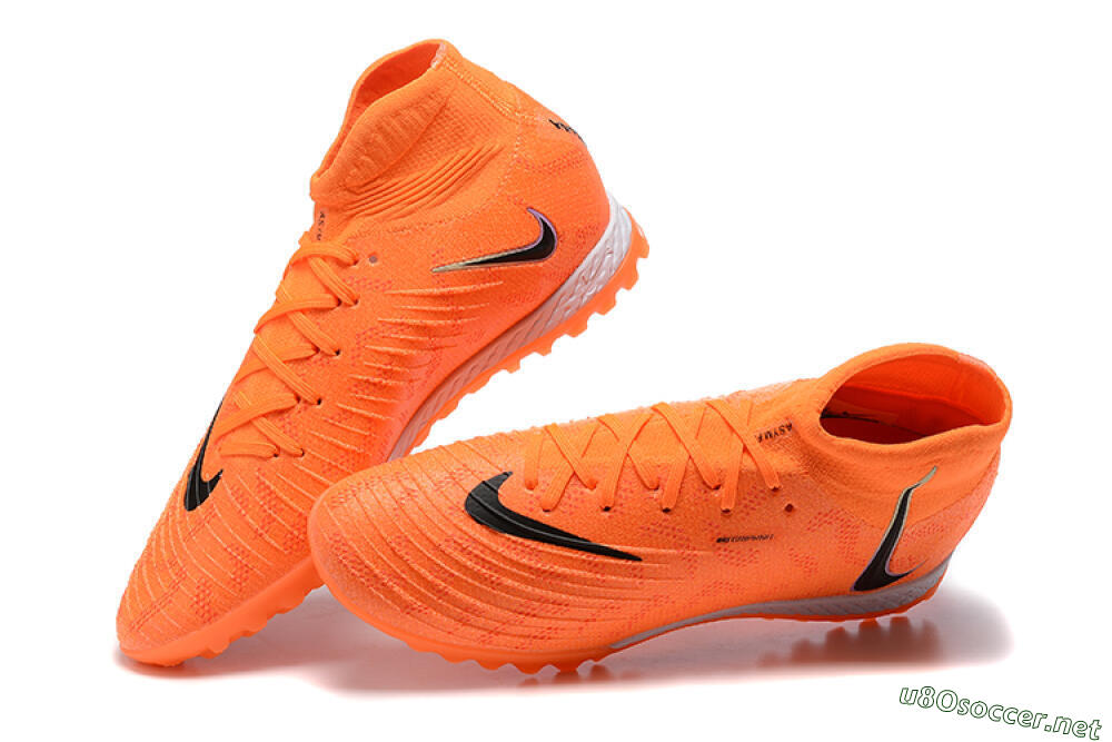 Men's Nike Phantom GX DF Elite TF Football Shoes - Orange/Silver/Black 5