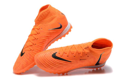 Men's Nike Phantom GX DF Elite TF Football Shoes - Orange/Silver/Black