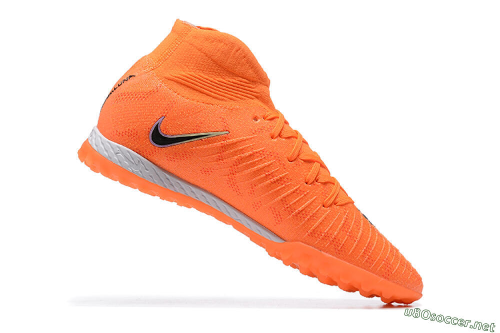 Men's Nike Phantom GX DF Elite TF Football Shoes - Orange/Silver/Black 6