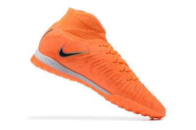 Men's Nike Phantom GX DF Elite TF Football Shoes - Orange/Silver/Black