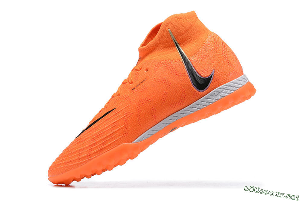 Men's Nike Phantom GX DF Elite TF Football Shoes - Orange/Silver/Black 7