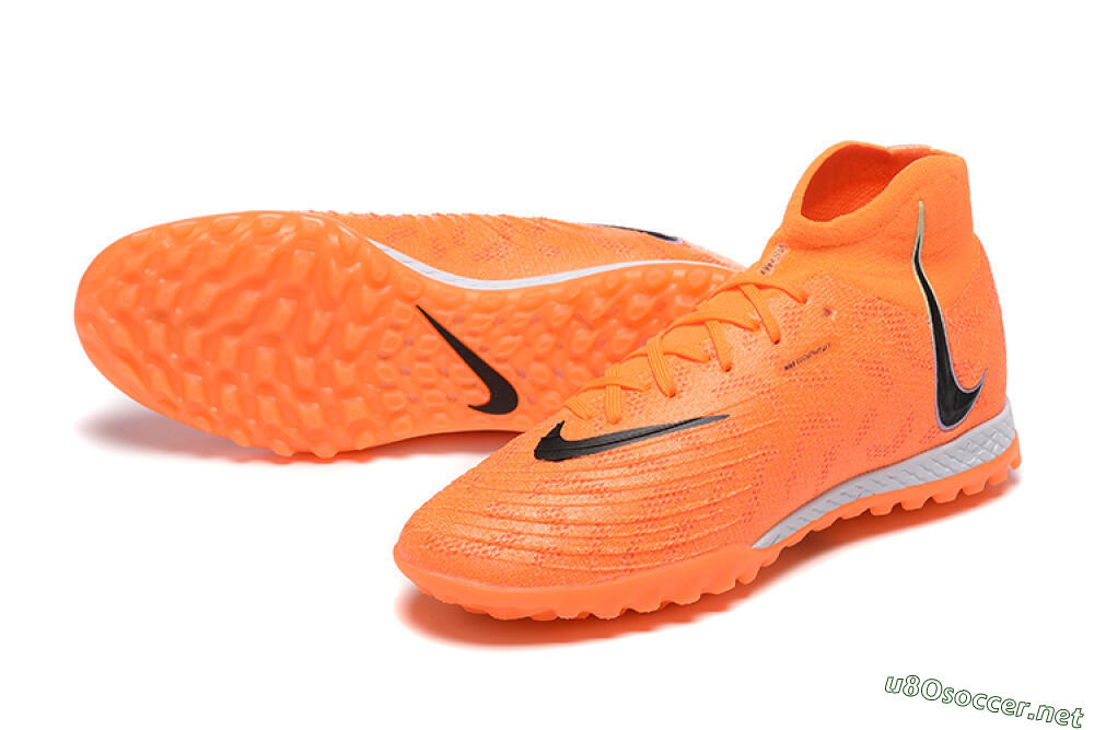 Men's Nike Phantom GX DF Elite TF Football Shoes - Orange/Silver/Black 3
