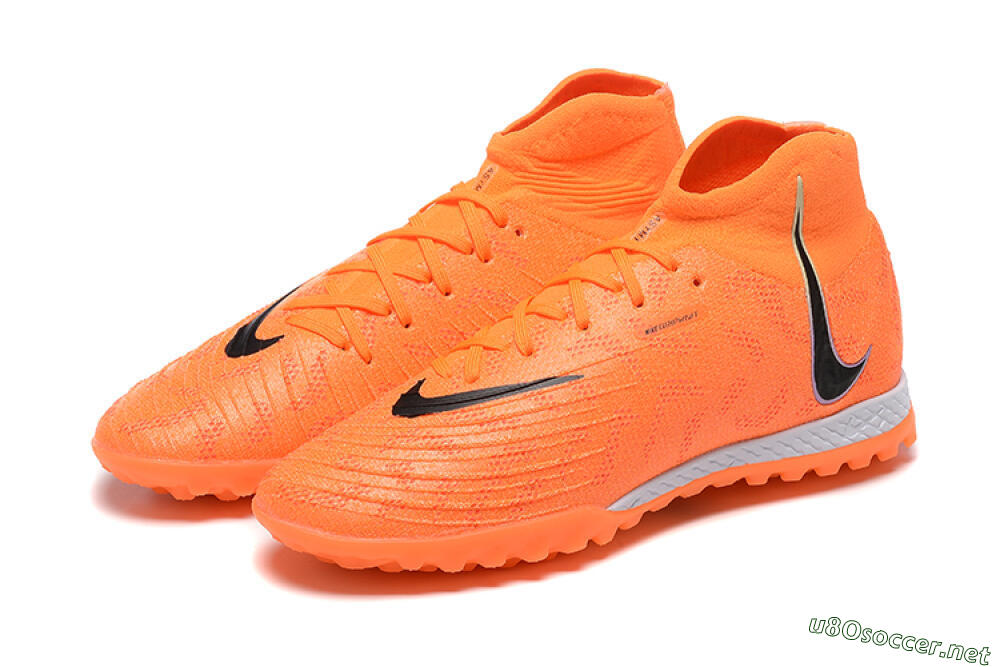 Men's Nike Phantom GX DF Elite TF Football Shoes - Orange/Silver/Black 9