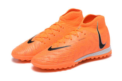 Men's Nike Phantom GX DF Elite TF Football Shoes - Orange/Silver/Black