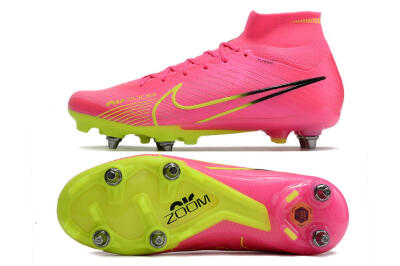 Men's Nike Air Zoom Mercurial Superfly 9 Elite SG Football Boots - Pink/Green/Black