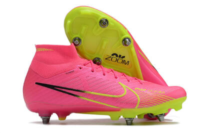 Men's Nike Air Zoom Mercurial Superfly 9 Elite SG Football Boots - Pink/Green/Black
