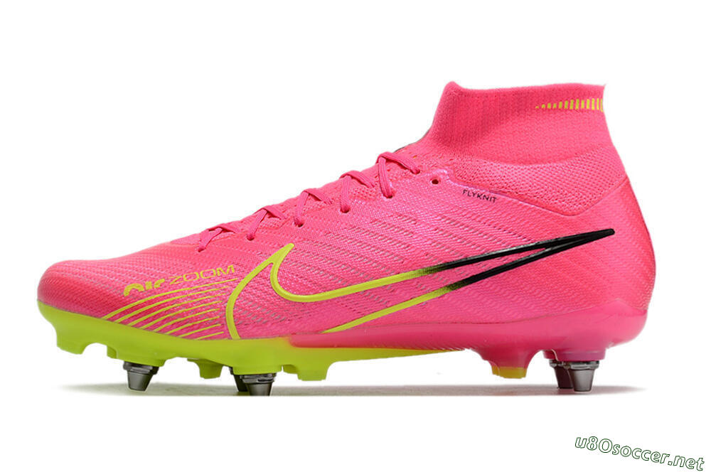 Men's Nike Air Zoom Mercurial Superfly 9 Elite SG Football Boots - Pink/Green/Black 0