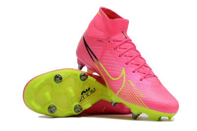 Men's Nike Air Zoom Mercurial Superfly 9 Elite SG Football Boots - Pink/Green/Black