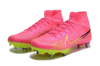 Men's Nike Air Zoom Mercurial Superfly 9 Elite SG Football Boots - Pink/Green/Black