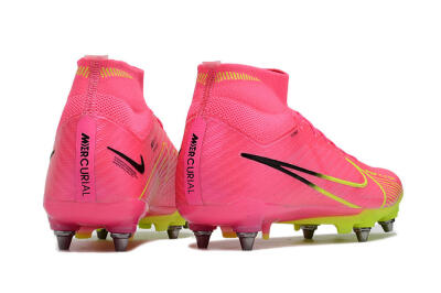 Men's Nike Air Zoom Mercurial Superfly 9 Elite SG Football Boots - Pink/Green/Black