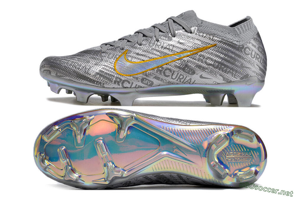Unisex Nike Air Zoom Mercurial Vapor 15 Elite FG Football Boots - Silver/Gold 1