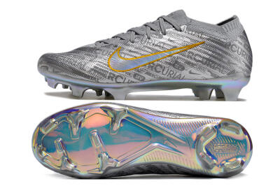 Unisex Nike Air Zoom Mercurial Vapor 15 Elite FG Football Boots - Silver/Gold