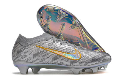 Unisex Nike Air Zoom Mercurial Vapor 15 Elite FG Football Boots - Silver/Gold