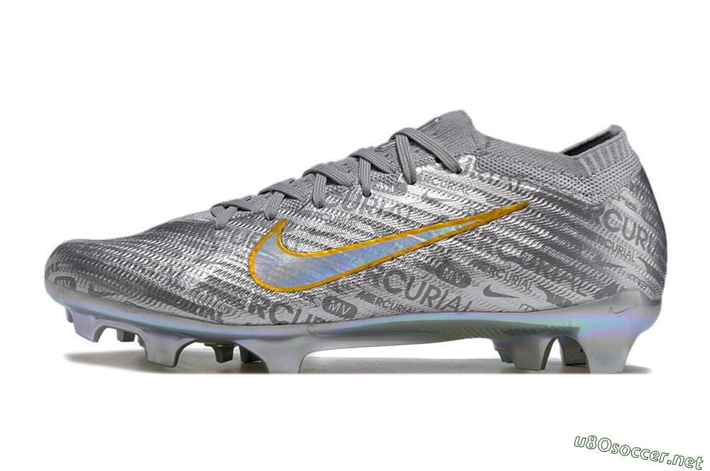 Unisex Nike Air Zoom Mercurial Vapor 15 Elite FG Football Boots - Silver/Gold 0