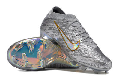Unisex Nike Air Zoom Mercurial Vapor 15 Elite FG Football Boots - Silver/Gold