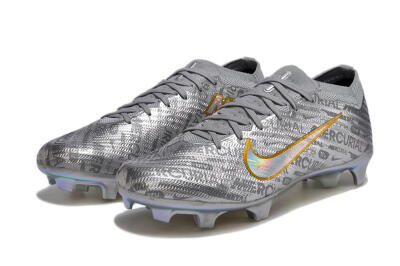 Unisex Nike Air Zoom Mercurial Vapor 15 Elite FG Football Boots - Silver/Gold