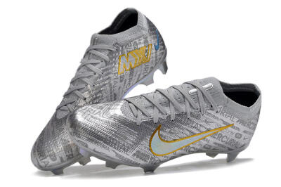 Unisex Nike Air Zoom Mercurial Vapor 15 Elite FG Football Boots - Silver/Gold
