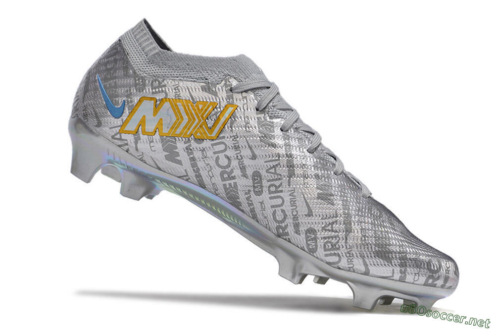 Unisex Nike Air Zoom Mercurial Vapor 15 Elite FG Football Boots - Silver/Gold 7