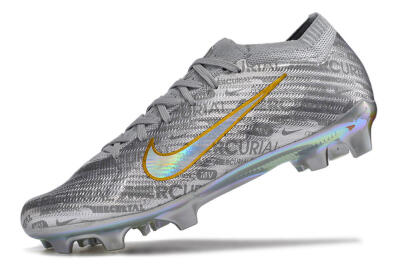 Unisex Nike Air Zoom Mercurial Vapor 15 Elite FG Football Boots - Silver/Gold