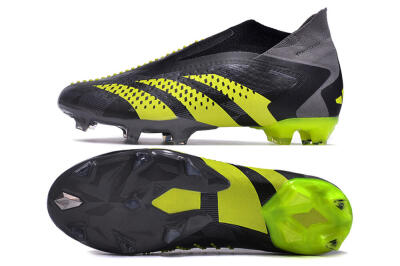 Men's Adidas Predator Accuracy+ FG Football Boots - Black/Grey/Yellow