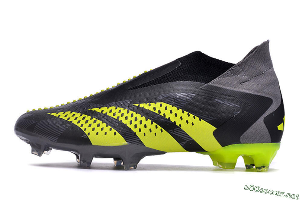Men's Adidas Predator Accuracy+ FG Football Boots - Black/Grey/Yellow 0